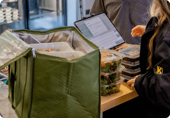 Bag and Food on Counter